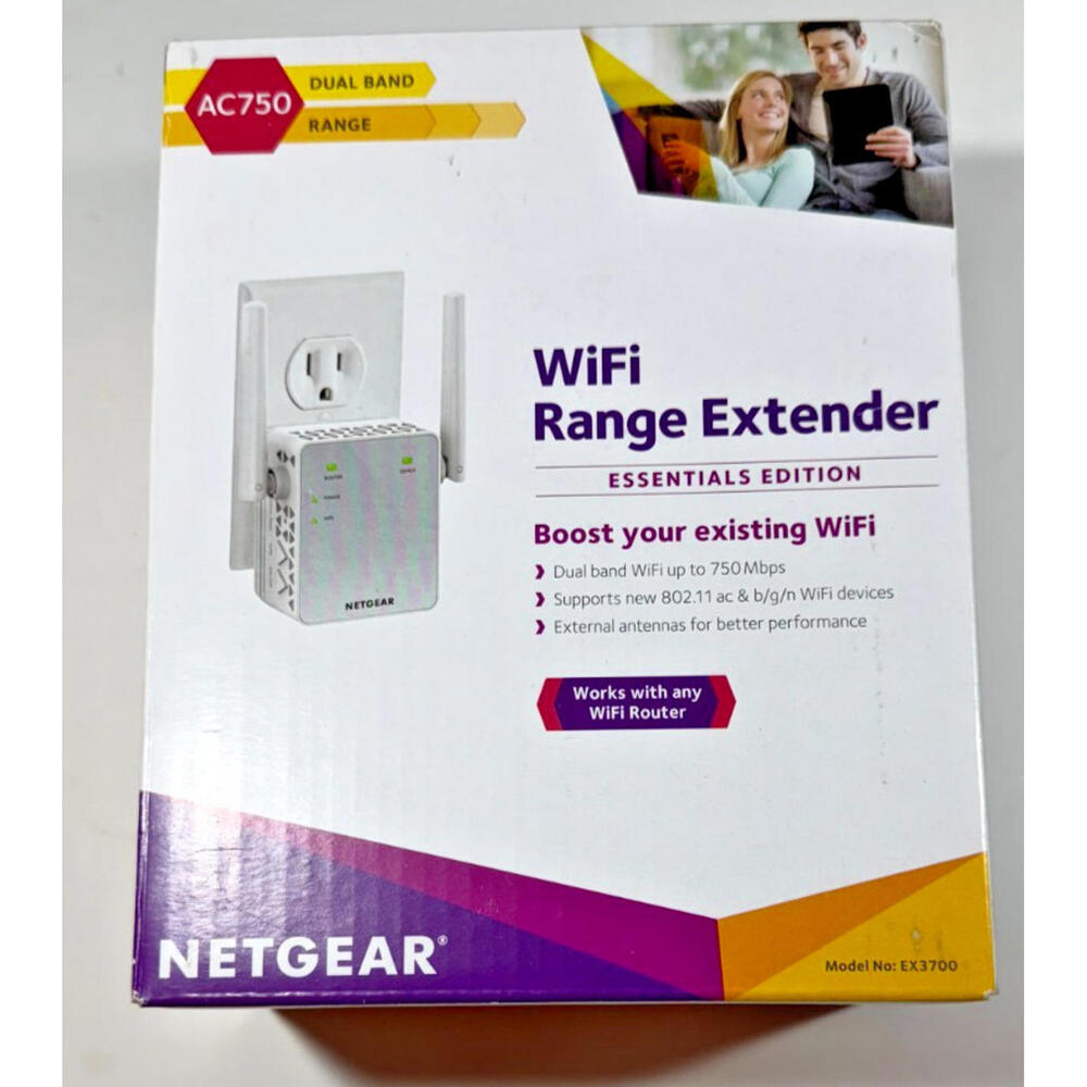 Netgear WiFi Range Extender AC750, Model EX3700, Dual Band
